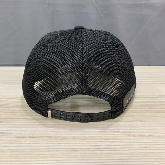 Amiri Black Trucker Hat Summer embroidery mesh cap - Picture 3 of 5